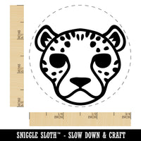 Spotted Cheetah head Self-Inking Rubber Stamp for Stamping Crafting Planners