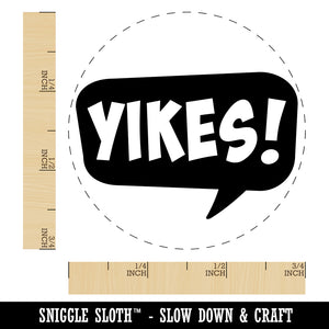 Yikes Callout Speech Bubble Self-Inking Rubber Stamp for Stamping Crafting Planners