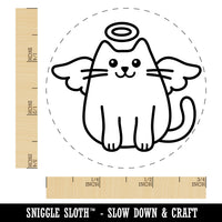 Cat Angel Self-Inking Rubber Stamp for Stamping Crafting Planners