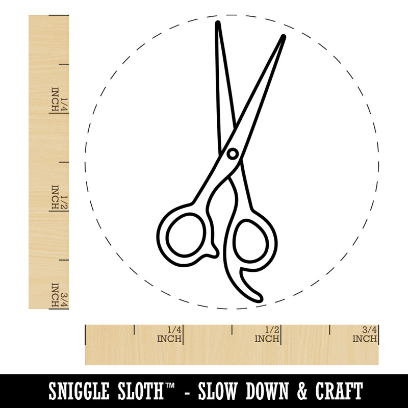 Hair Cutting Scissors Self-Inking Rubber Stamp for Stamping Crafting Planners