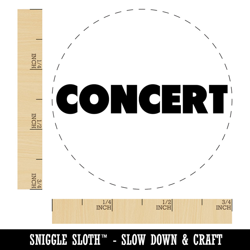 Concert Bold Text Self-Inking Rubber Stamp for Stamping Crafting Planners