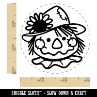 Cute Scarecrow Face Self-Inking Rubber Stamp for Stamping Crafting Planners