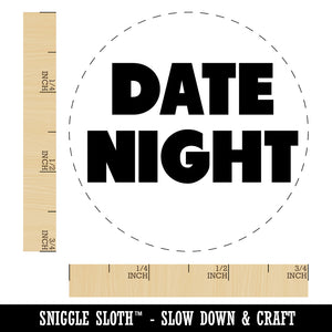 Date Night Bold Text Self-Inking Rubber Stamp for Stamping Crafting Planners