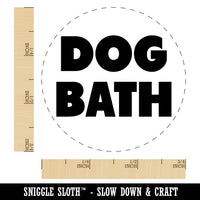 Dog Bath Bold Text Self-Inking Rubber Stamp for Stamping Crafting Planners