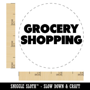 Grocery Shopping Bold Text Self-Inking Rubber Stamp for Stamping Crafting Planners