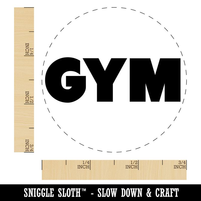 Gym Bold Text Self-Inking Rubber Stamp for Stamping Crafting Planners