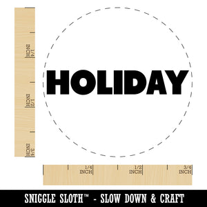 Holiday Bold Text Self-Inking Rubber Stamp for Stamping Crafting Planners