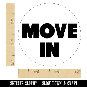 Move In Bold Text Home House Self-Inking Rubber Stamp for Stamping Crafting Planners