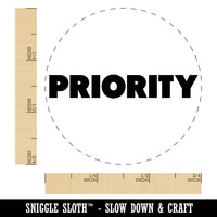 Priority Bold Text Self-Inking Rubber Stamp for Stamping Crafting Planners
