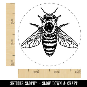 Realistic Fuzzy Honey Bee Self-Inking Rubber Stamp for Stamping Crafting Planners