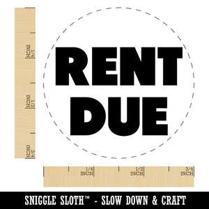 Rent Due Bold Text Bill Self-Inking Rubber Stamp for Stamping Crafting Planners