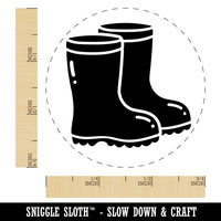 Rubber Rain Boots Self-Inking Rubber Stamp for Stamping Crafting Planners