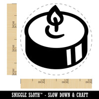 Tea Candle Light Self-Inking Rubber Stamp for Stamping Crafting Planners