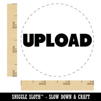 Upload Bold Text Self-Inking Rubber Stamp for Stamping Crafting Planners