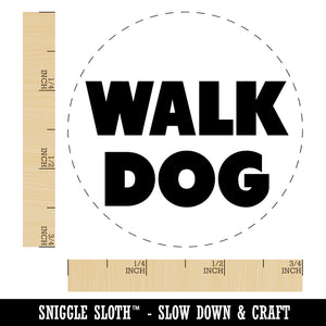 Walk Dog Bold Text Self-Inking Rubber Stamp for Stamping Crafting Planners