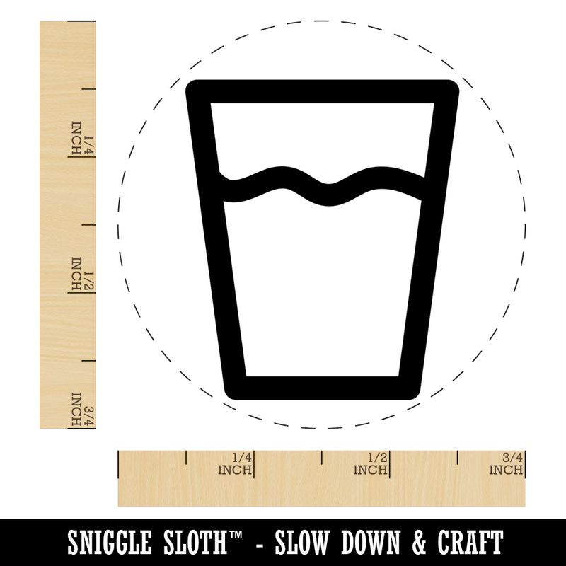 Water Glass Cup Self-Inking Rubber Stamp for Stamping Crafting Planners