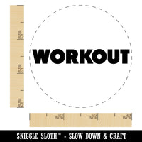 Workout Bold Text Gym Exercise Self-Inking Rubber Stamp for Stamping Crafting Planners