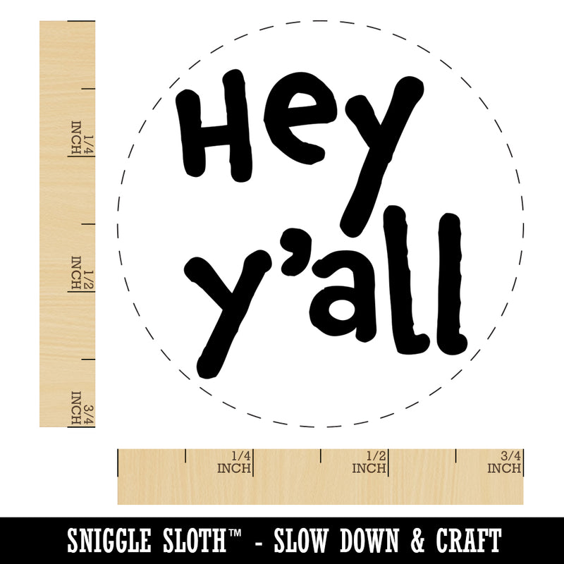 Hey Y'all Hello Hi Southern Fun Text Self-Inking Rubber Stamp for Stamping Crafting Planners