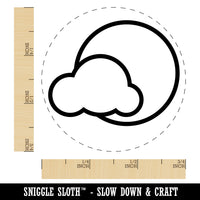 Partly Cloudy Weather Self-Inking Rubber Stamp for Stamping Crafting Planners