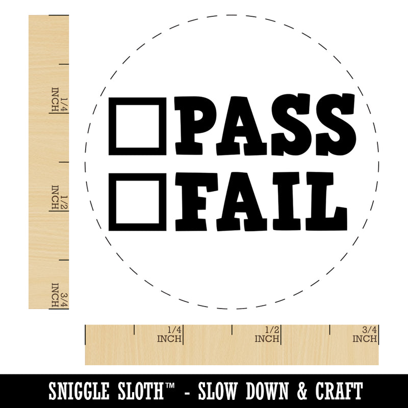 Pass Fail Check Box Test Result School Teacher Self-Inking Rubber Stamp for Stamping Crafting Planners