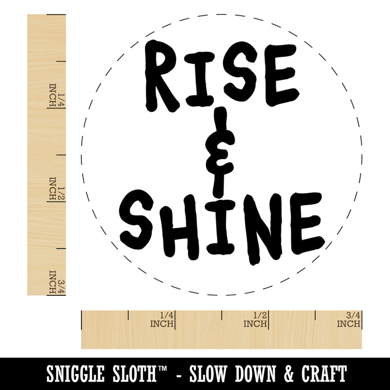 Rise and Shine Wake Up Morning Fun Text Self-Inking Rubber Stamp for Stamping Crafting Planners