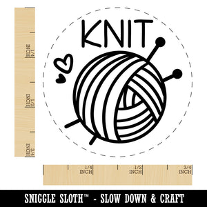 Ball Of Yarn Knit Knitting Self-Inking Rubber Stamp for Stamping Crafting Planners