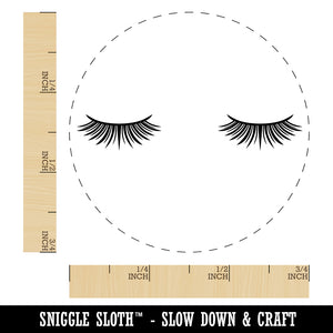 Cute Detailed Eyelashes Pair Self-Inking Rubber Stamp for Stamping Crafting Planners