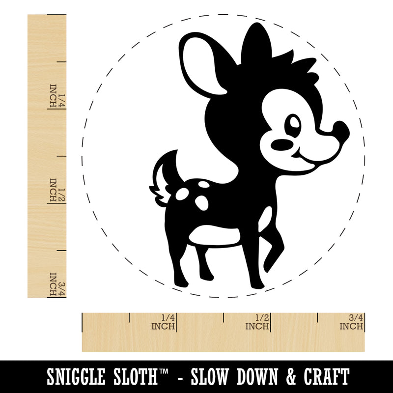 Adorable Baby Deer Fawn Self-Inking Rubber Stamp for Stamping Crafting Planners