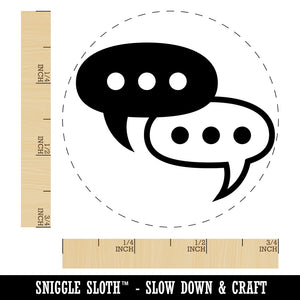 Conversation Discussion Chat Bubbles Icon Self-Inking Rubber Stamp for Stamping Crafting Planners