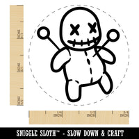 Creepy Voodoo Doll Self-Inking Rubber Stamp for Stamping Crafting Planners