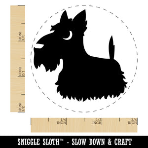 Delightful Cartoon Scottish Terrier Self-Inking Rubber Stamp for Stamping Crafting Planners