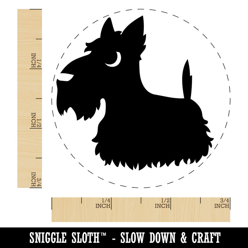 Delightful Cartoon Scottish Terrier Self-Inking Rubber Stamp for Stamping Crafting Planners