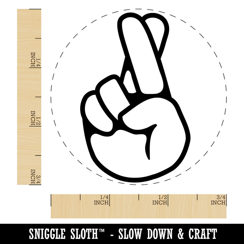 Fingers Crossed Promise Hand Gesture Self-Inking Rubber Stamp for Stamping Crafting Planners