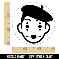 French Mime with Beret Self-Inking Rubber Stamp for Stamping Crafting Planners