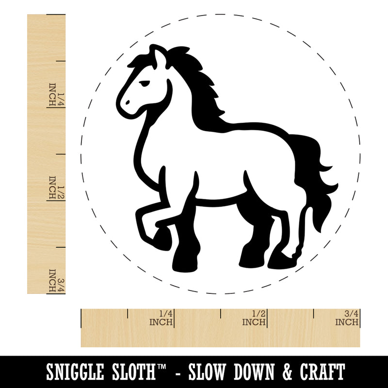 Majestic Standing Horse Self-Inking Rubber Stamp for Stamping Crafting Planners