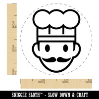 Occupation Chef Cook Man Icon Self-Inking Rubber Stamp for Stamping Crafting Planners