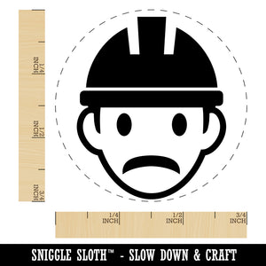 Occupation Construction Worker Builder Man Icon Self-Inking Rubber Stamp for Stamping Crafting Planners