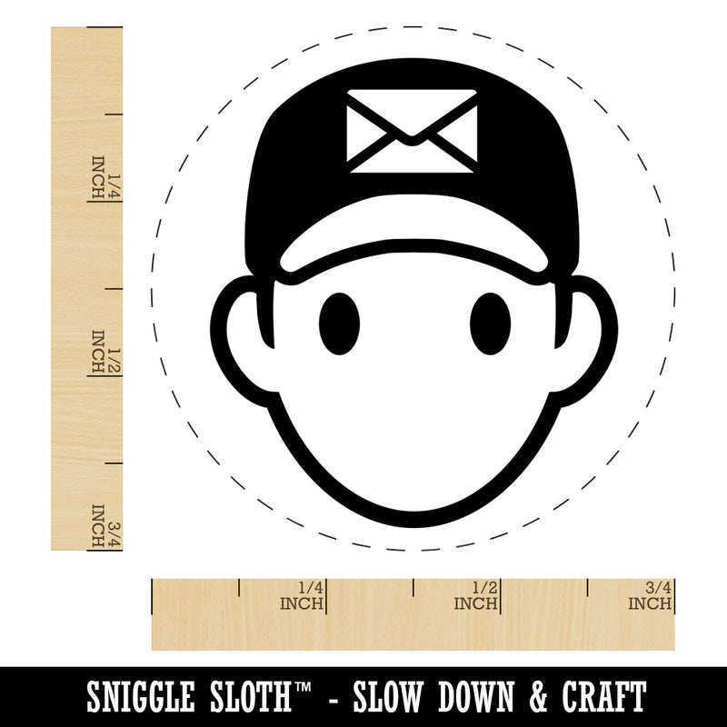 Occupation Mail Delivery Man Icon Self-Inking Rubber Stamp for Stamping Crafting Planners