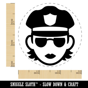 Occupation Police Officer Woman Icon Self-Inking Rubber Stamp for Stamping Crafting Planners