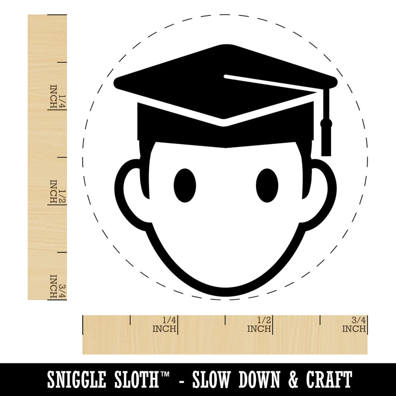 Occupation Student Graduate Cap Graduation Icon Self-Inking Rubber Stamp for Stamping Crafting Planners