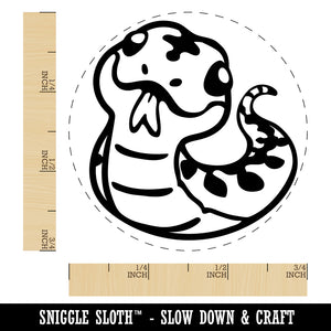 Sassy Snake with Tongue Sticking Out Self-Inking Rubber Stamp for Stamping Crafting Planners