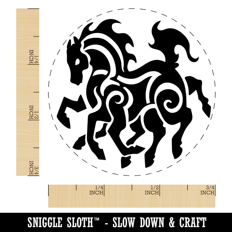 Sleipnir Norse Mythology Eight Legged Horse Self-Inking Rubber Stamp for Stamping Crafting Planners