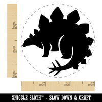 Stegosaurus the Spikey Dinosaur Self-Inking Rubber Stamp for Stamping Crafting Planners