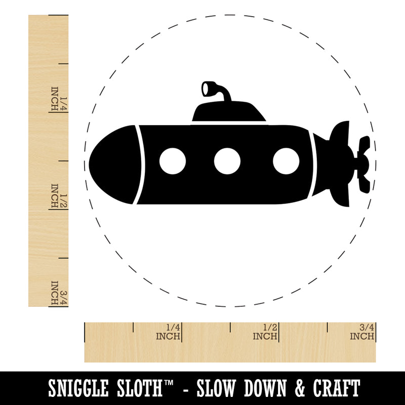 Submarine with Periscope Underwater Vehicle Self-Inking Rubber Stamp for Stamping Crafting Planners