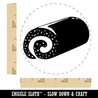 Swiss Roll Cream Cake Self-Inking Rubber Stamp for Stamping Crafting Planners