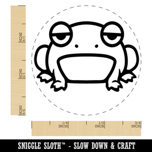 Unamused and Grumpy Frog Self-Inking Rubber Stamp for Stamping Crafting Planners