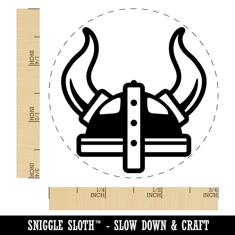 Viking Horned Helmet Self-Inking Rubber Stamp for Stamping Crafting Planners