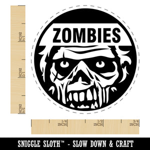 Zombies Scary Undead Face Self-Inking Rubber Stamp for Stamping Crafting Planners