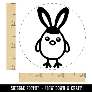 Easter Chick with Bunny Ears Self-Inking Rubber Stamp for Stamping Crafting Planners