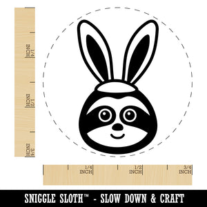 Easter Sloth with Bunny Ears Self-Inking Rubber Stamp for Stamping Crafting Planners